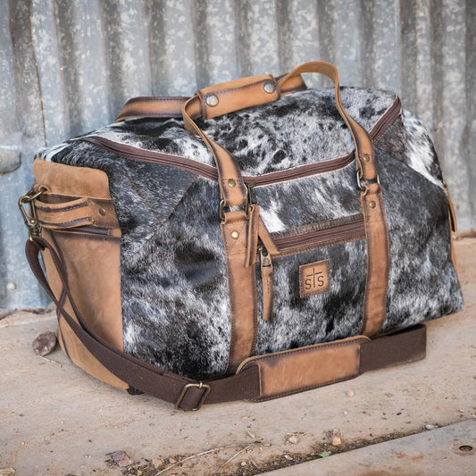 COWHIDE SMALL DUFFLE