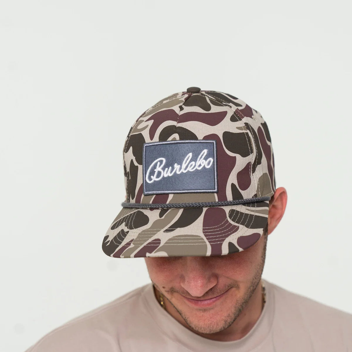 BURLEBO GREY PATCH CAP- CAMO