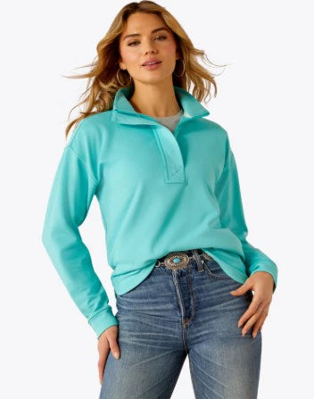 ARIAT WM BLUE 1/2 LS ZIP