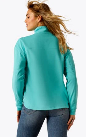 ARIAT WM BLUE 1/2 LS ZIP