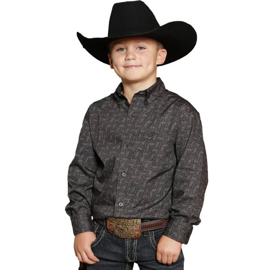 CINCH BOYS NIGHT FLORAL LS