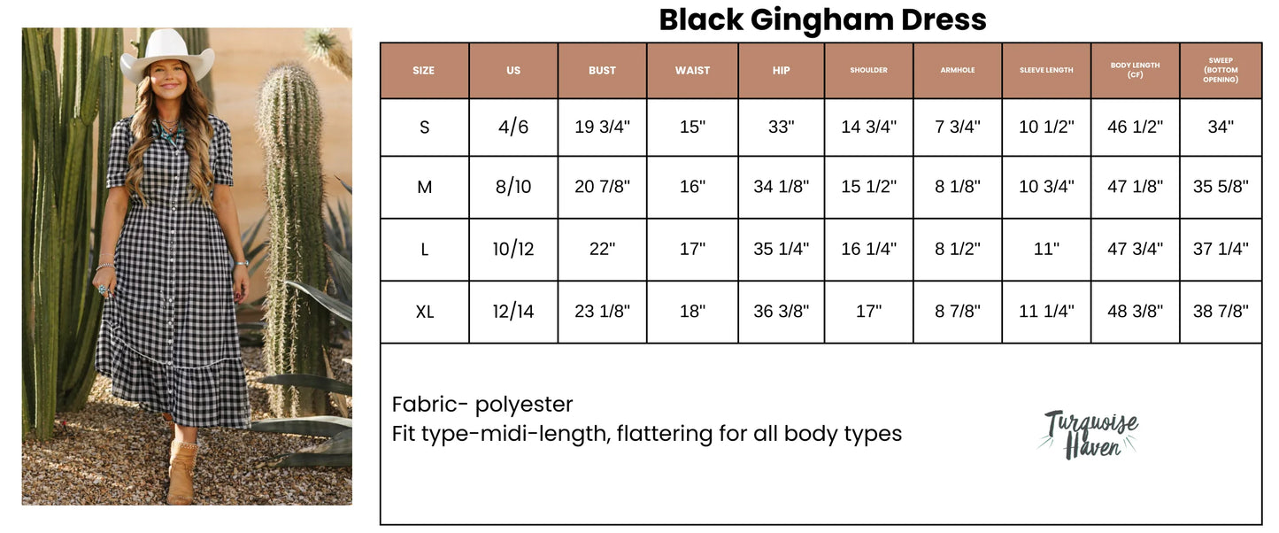 WESTERN GINGHAMDRESS