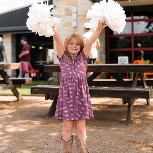 TEXAS MOXIE MAROON DRESS