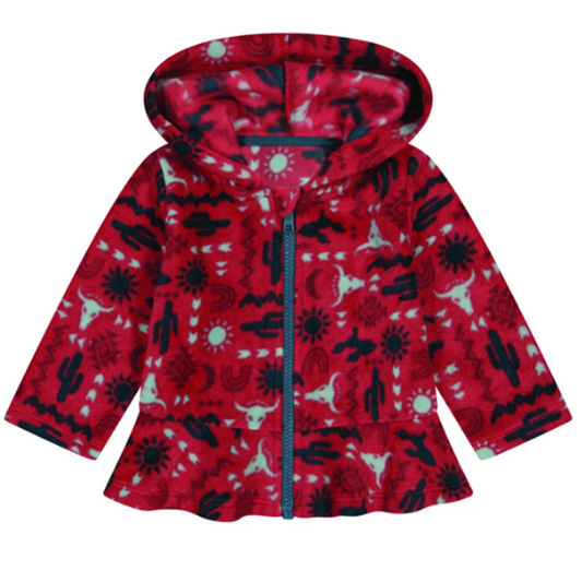 BABY/TODDLER GIRL BURGUNDY FLEECE JACKET
