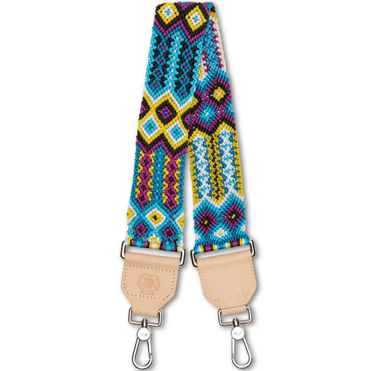 CONSUELA BLUEBERRY WIDE WOVEN SHOULDER SHORT STRAP