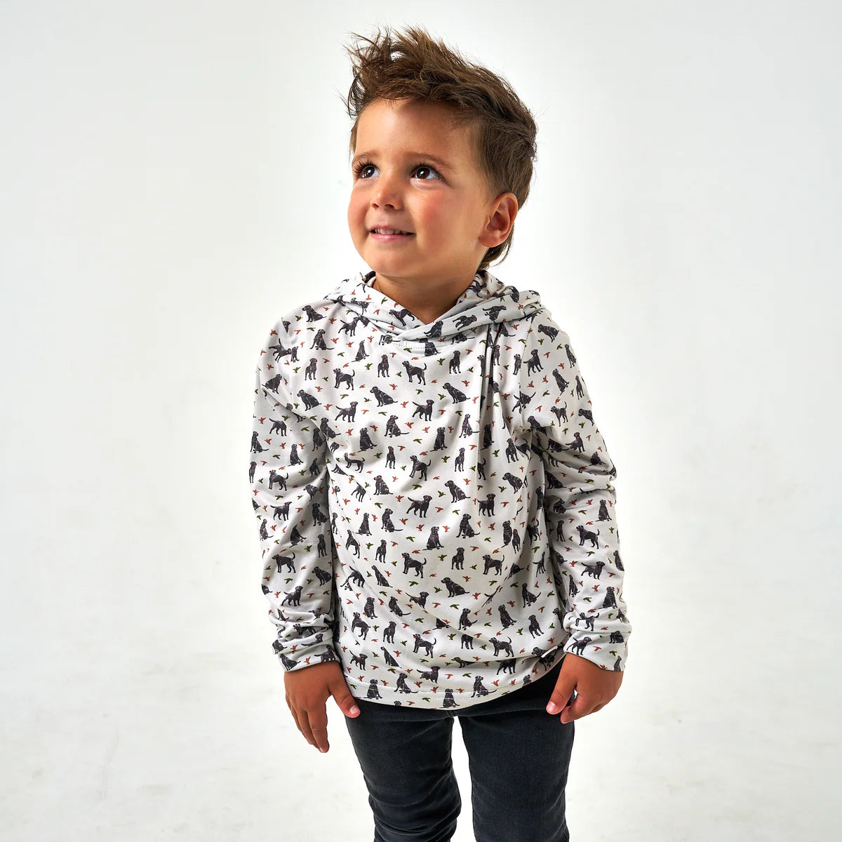 YOUTH PERFORMANCE DUCKS AND DOGS HOODIE