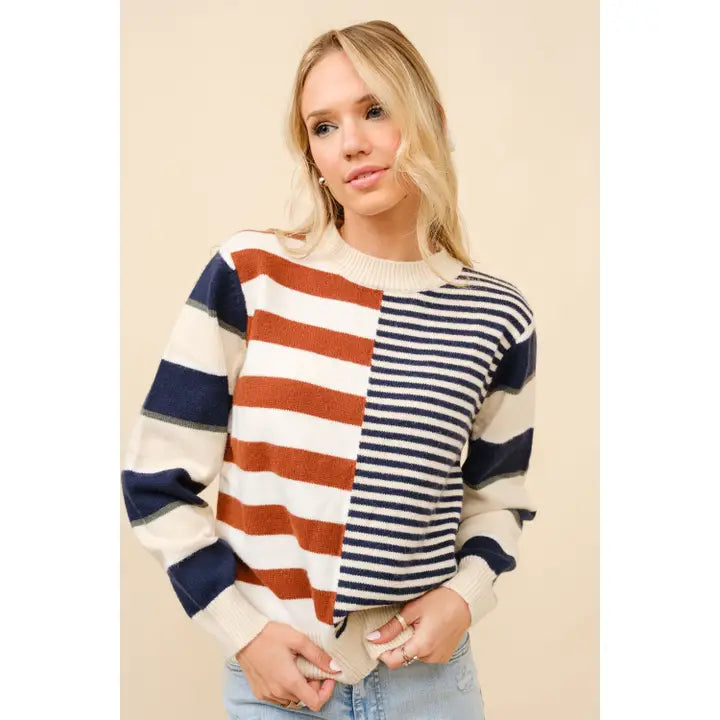 MEDIA STRIPE SWEATER