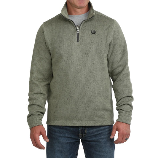 MN OLIVE 1/4 ZIP UP
