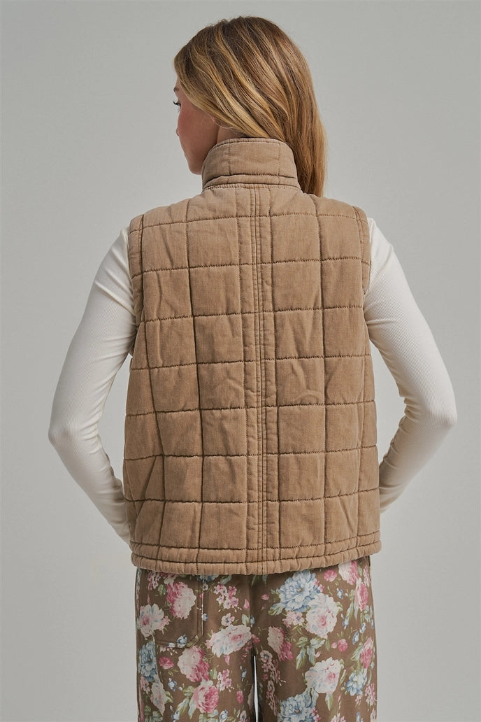 PUFFER TAUPE VEST