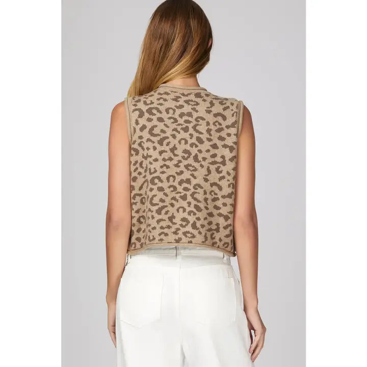 ANIMAL KNIT SWEATER VEST