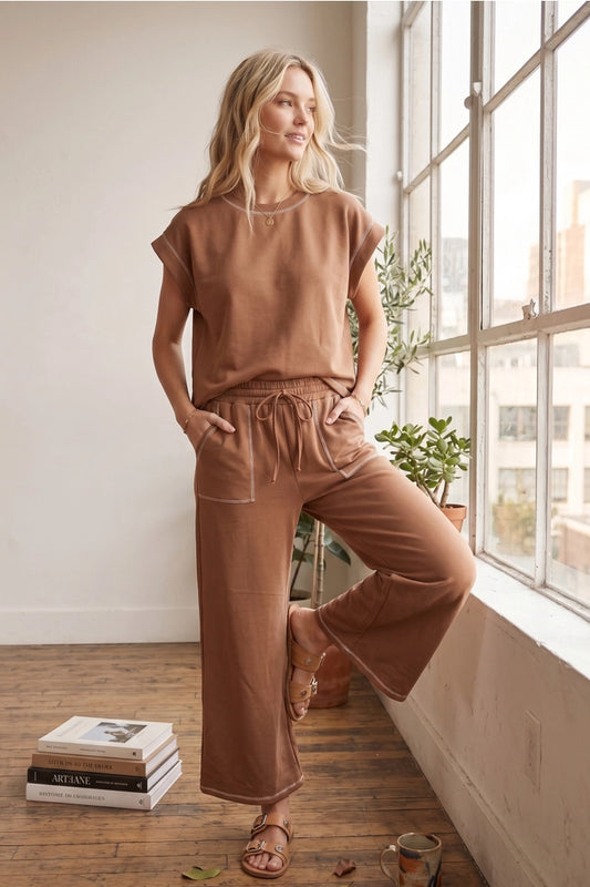 SCUBA STITCH BROWN SET