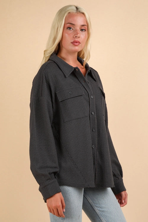 COZY CHARCOAL SHACKET