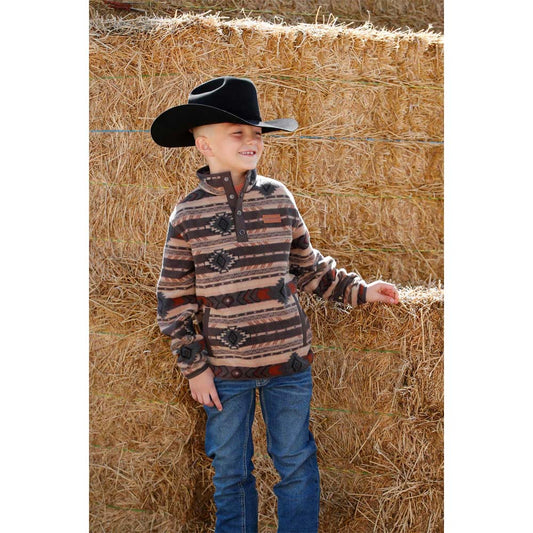 BOYS BROWN POLAR FLEECE