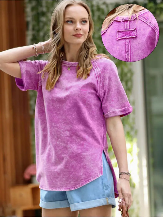 VINTAGE TERRY PLUM TOP