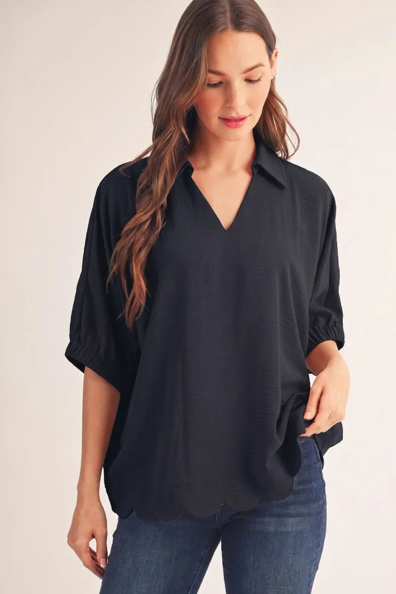MIDNIGHT SCALLOP TOP