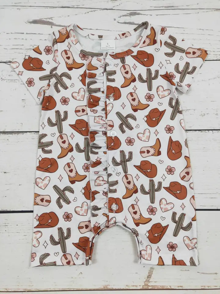 BOOTS RUFFLE ROMPER