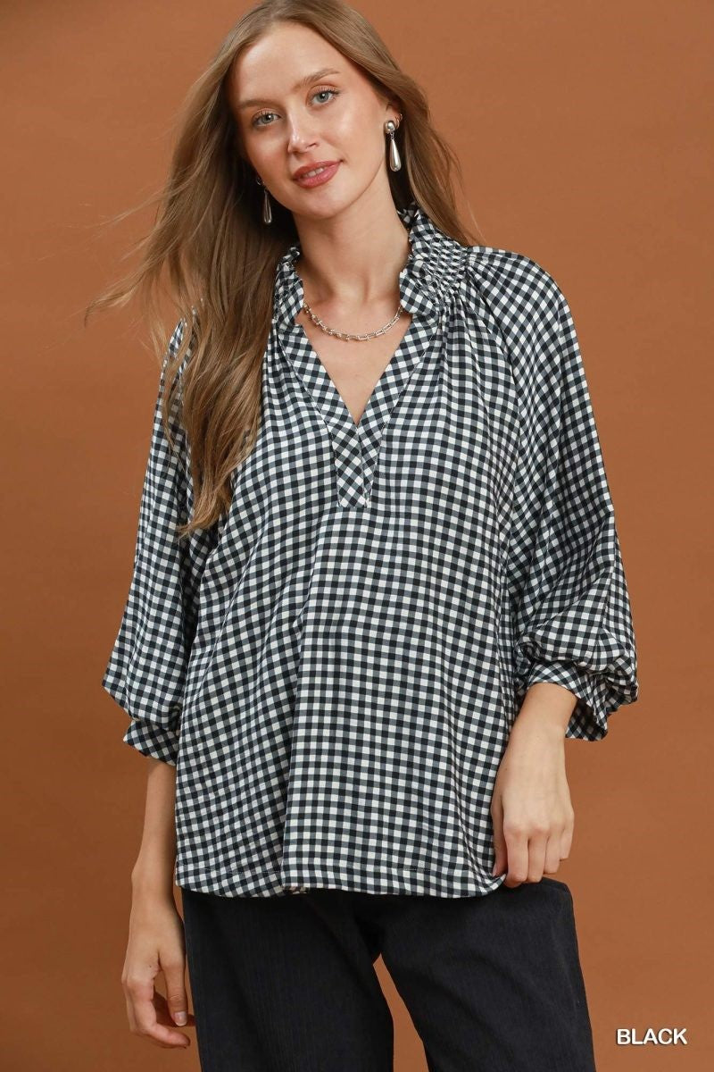 CLASS GINGHM BLACK TOP
