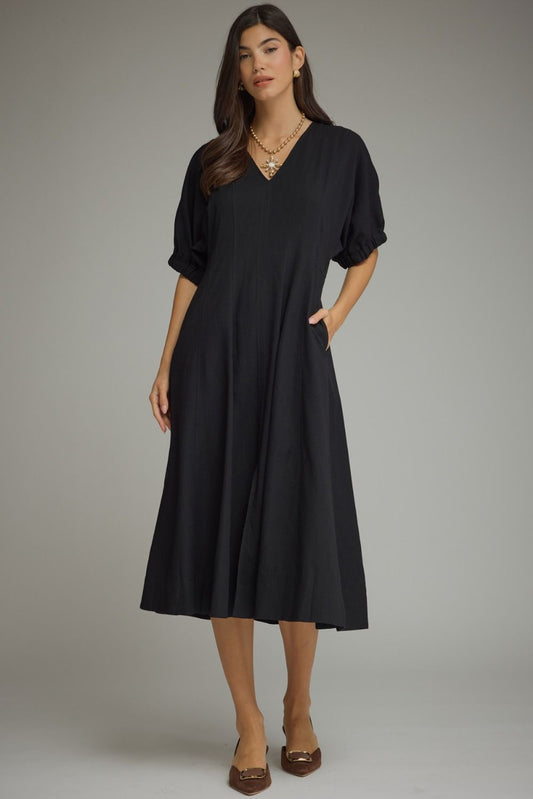 WOMENS BLACK SIDE SEAM DRESS