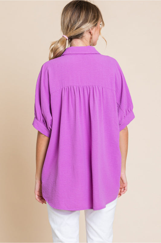 DOLMAN COLLAR VIOLET TOP