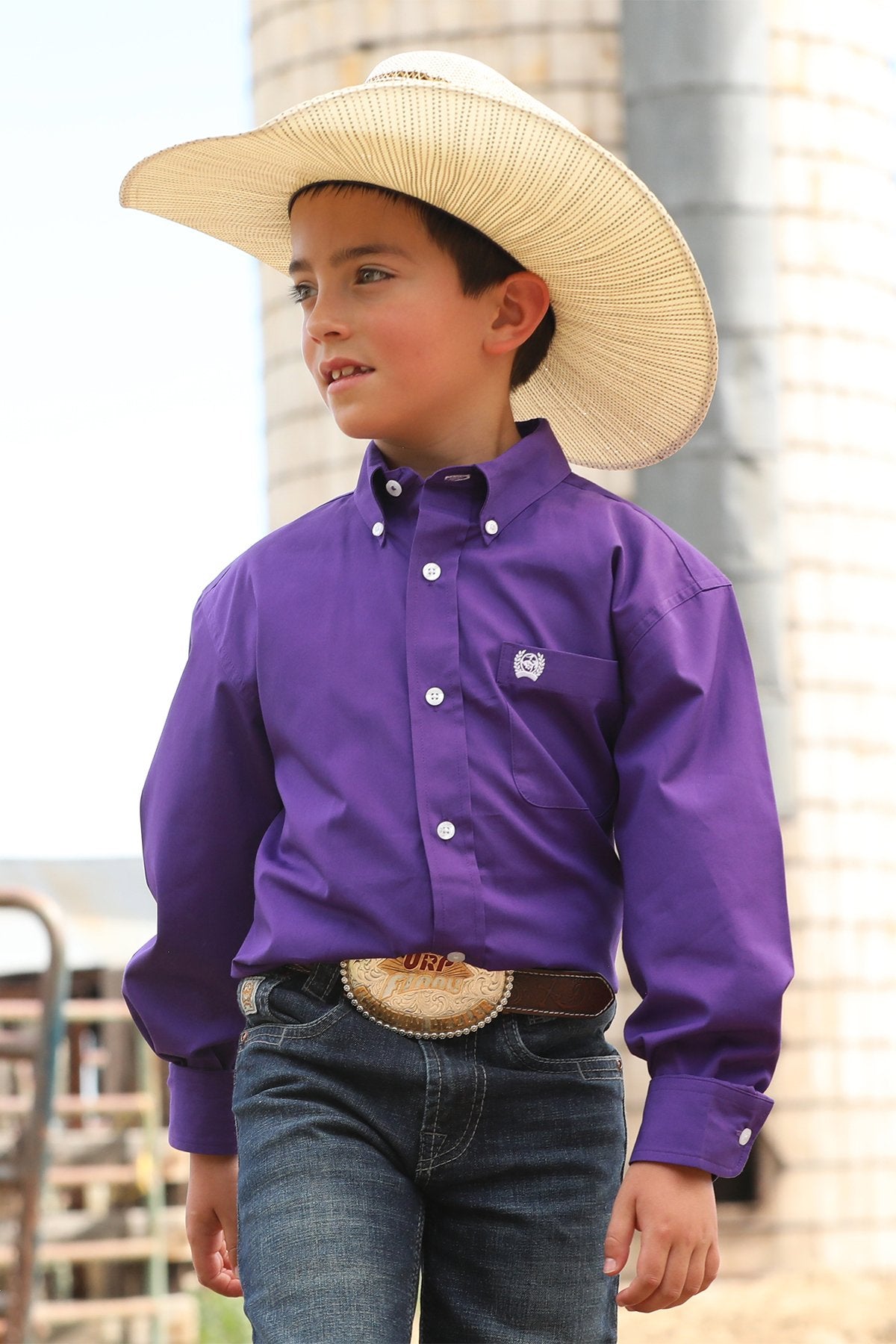 CINCH BOYS PURPLE SOLID LS