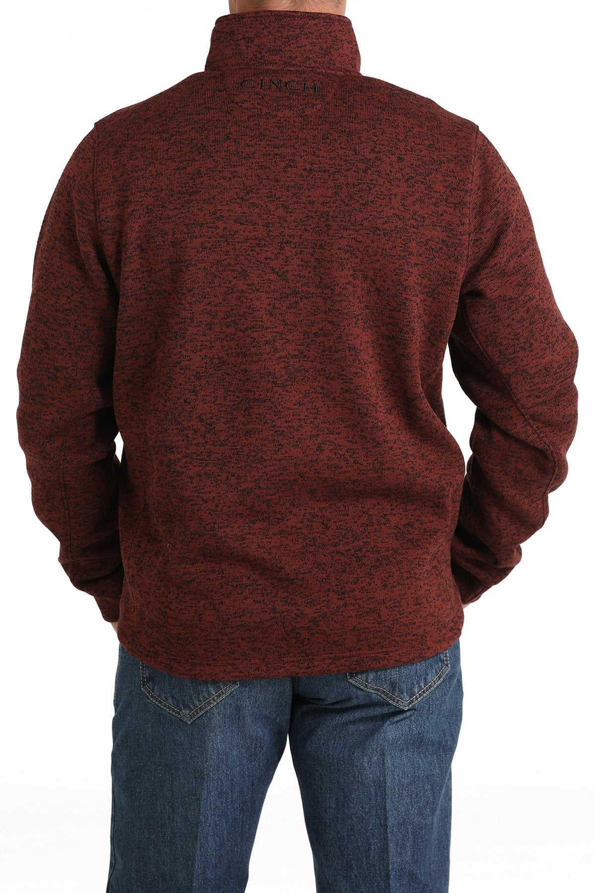CINCH MN BURG 1/4 ZIP SWEATER