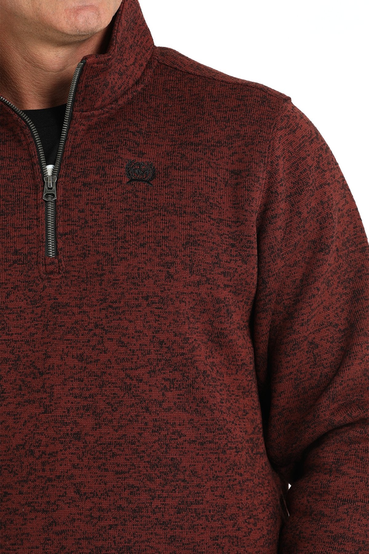 CINCH MN BURG 1/4 ZIP SWEATER
