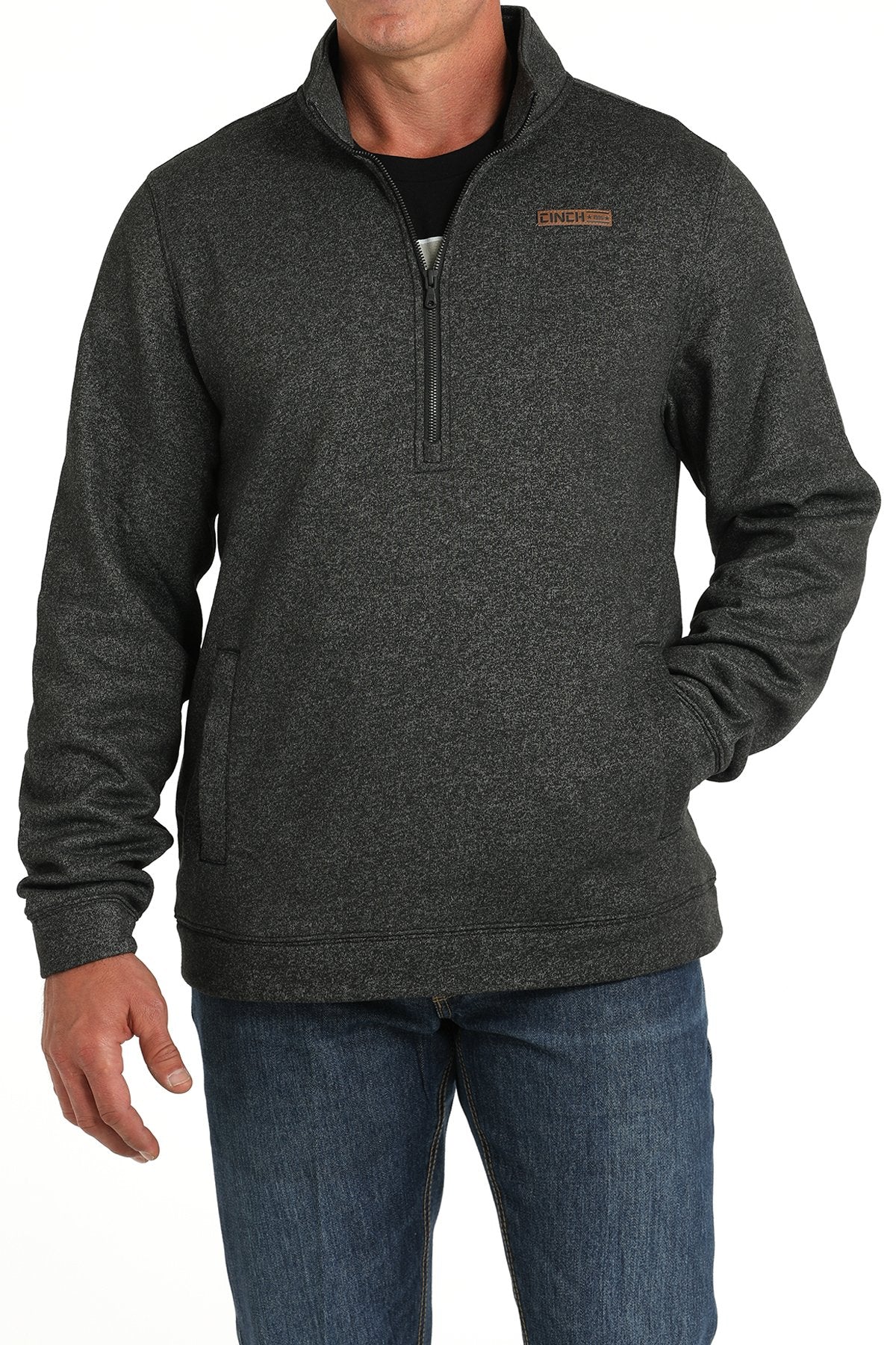CINCH MN BLACK 1/2 ZIP PULLOVER