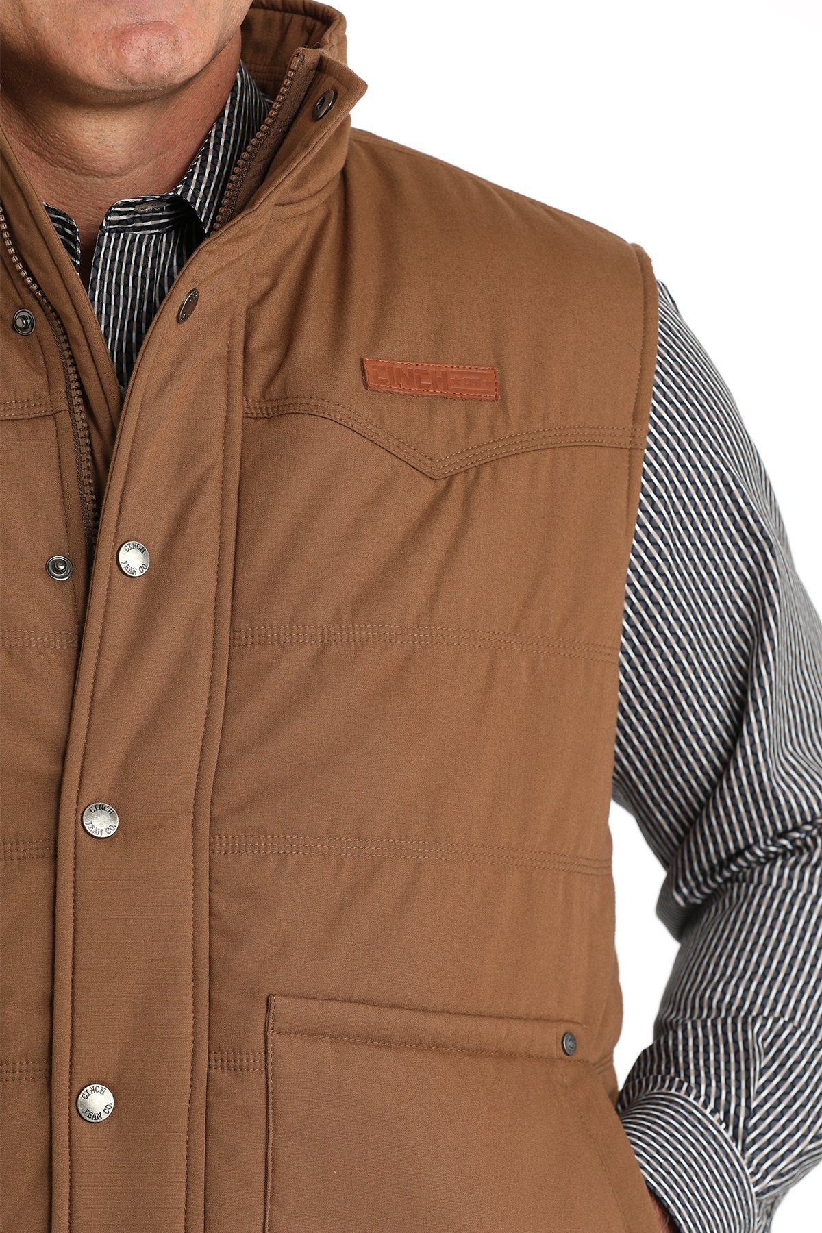 CINCH MN QULTED BROWN VEST