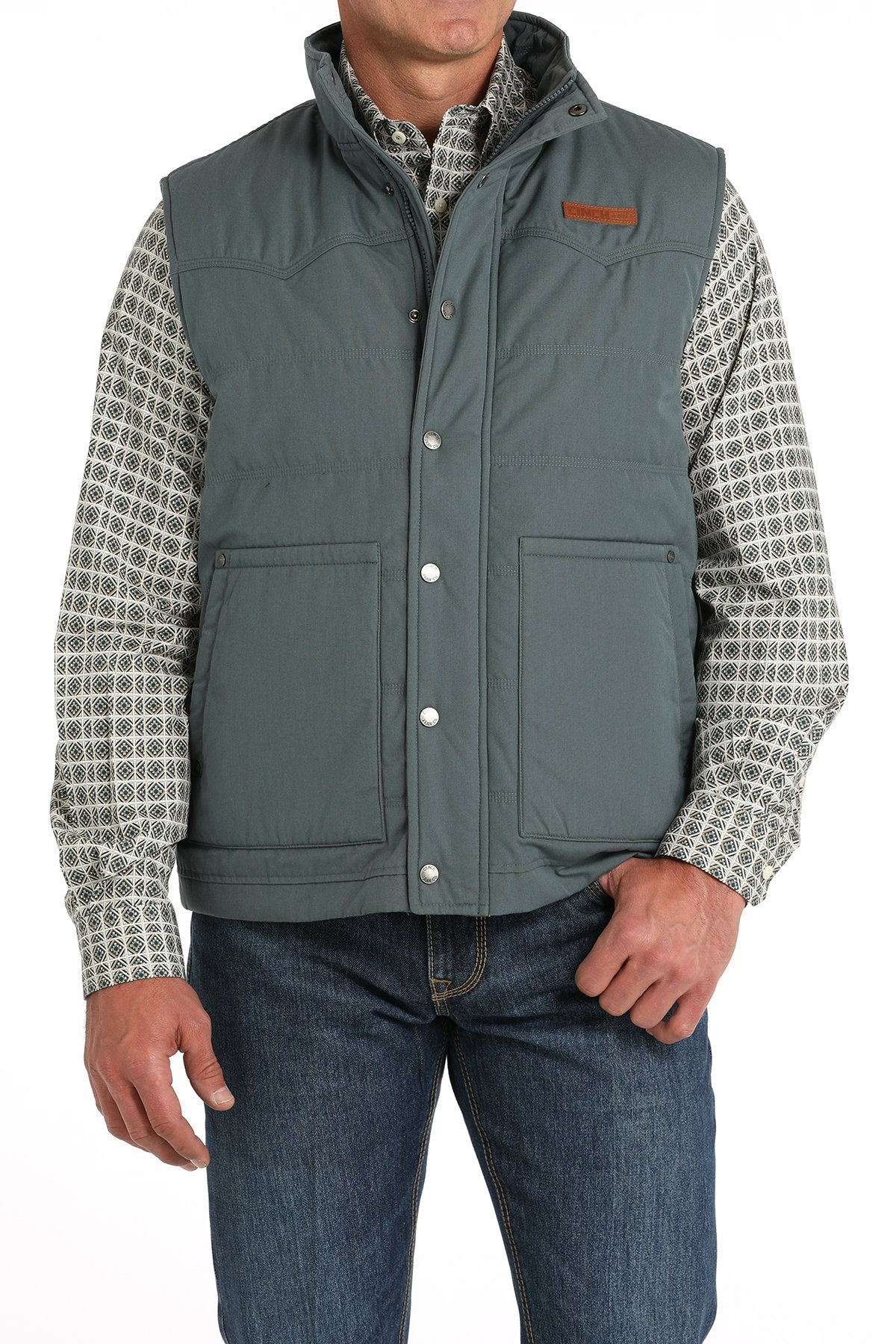 CINCH MN QULTED BLUE VEST