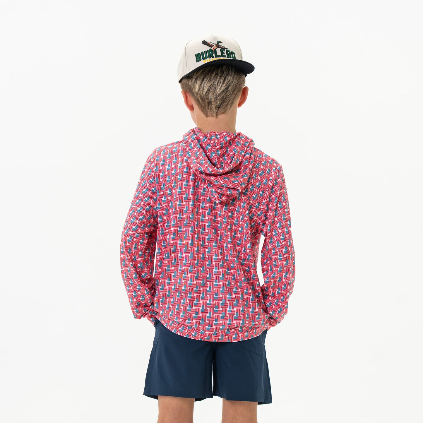 YOUTH PERFORMANCE AMERICAN FLAG HOODIE