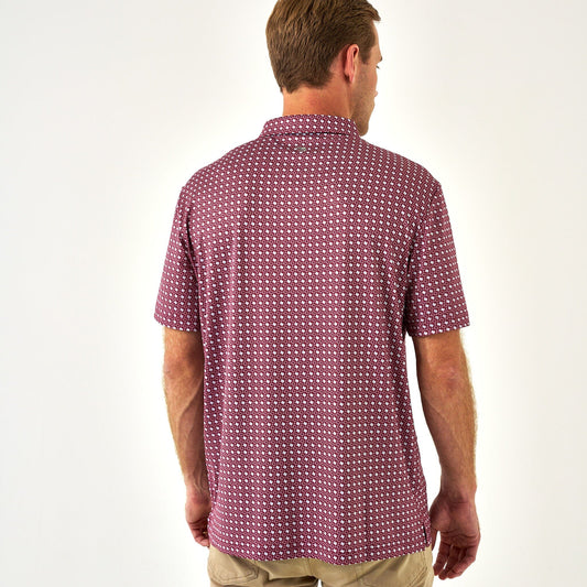 PERFORMANCE POLO TEXAS MAROON & GREY