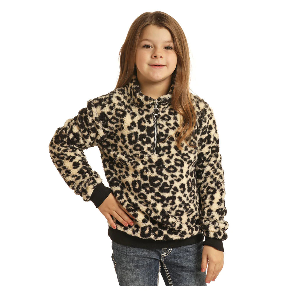 Cruel Denim Leopard Print Pullover- Ladies Fleece Tops