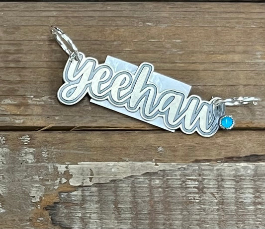 Yeehaw Laser Engraved Pendant TQ