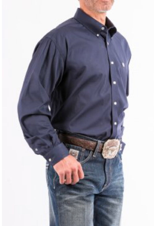 Cinch Mns LS Navy Shirt