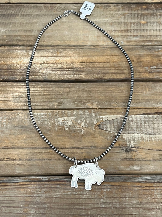 Buffalo Laser Engraved Pendant