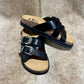 IRIS BUCKLE BLACK SANDAL