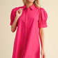 CHIC SOLID FUCHSIA DRESS
