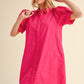 CHIC SOLID FUCHSIA DRESS