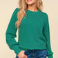 RIB NIT HUNTER GREEN LS TOP