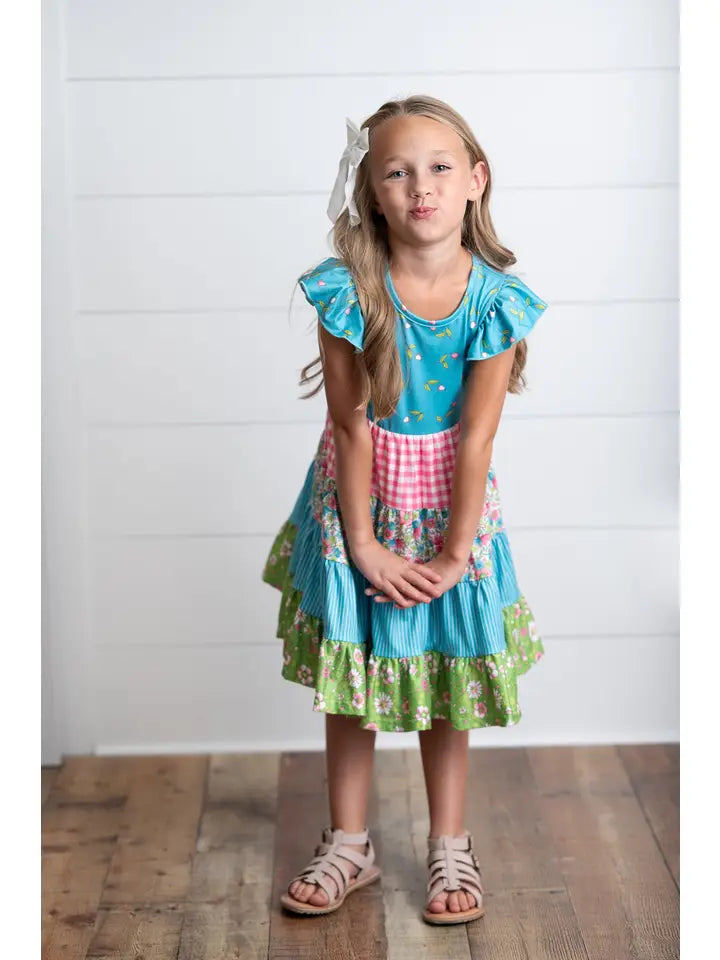 TWIRL FLORAL GIRLS DRESS