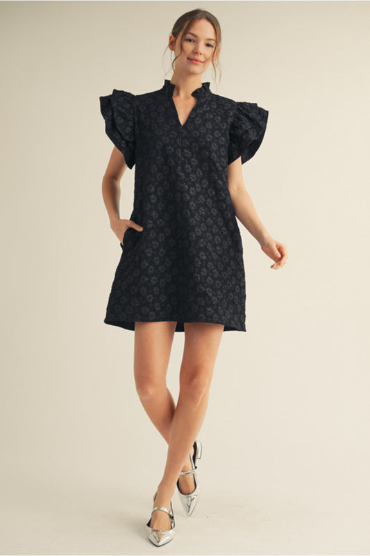 LACE DAYS RUFFLE DRESS