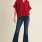 BOXED COLLAR SS BURG TOP