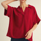 BOXED COLLAR SS BURG TOP
