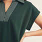 DROP SHOULDER HUNTER GREEN DRESS