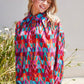 Geo Print Mix Color LS Top