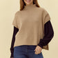 MOCK NECK TAUPE TOP