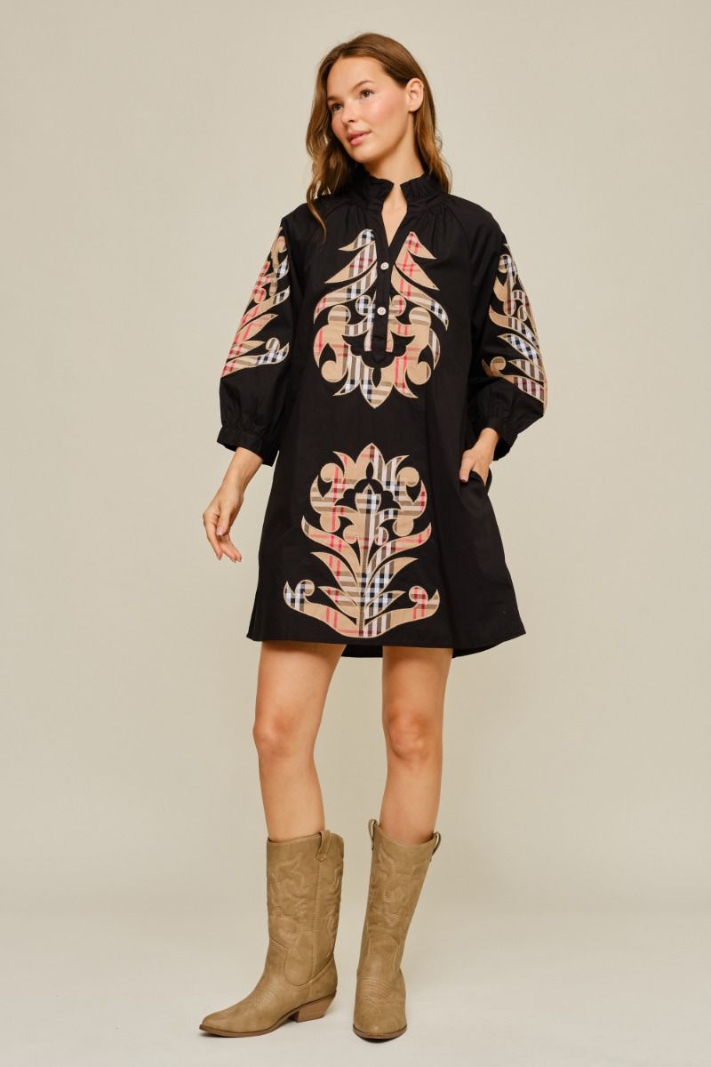 CHECK PATTERN DRESS