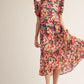 RUFFLED FLORAL MULTI DRESS