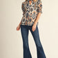 BOHO RUFFLE BLACK/GREY TOP