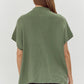MOCK NECK SAGE TOP